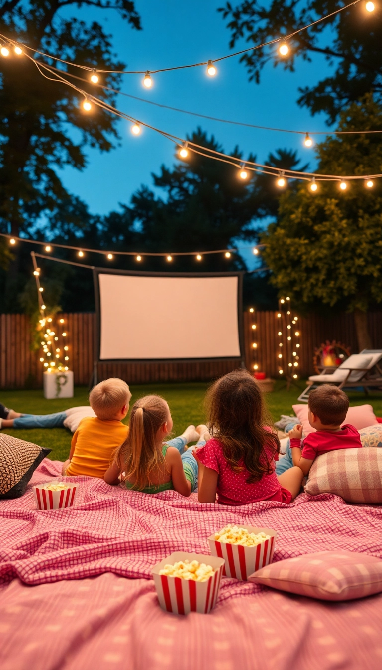 25 Unforgettable Kids Birthday Themes That'll Make Their Day Epic (You Won't Believe #18!) - 13. Movie Night Under the Stars