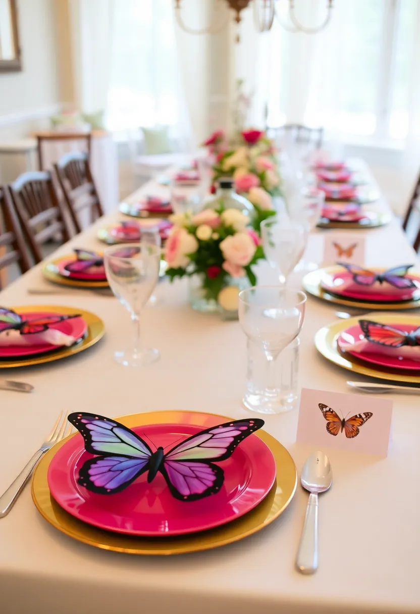 22 Butterfly Party Ideas That Will Make Your Celebration Take Flight! - 15. Butterfly-Themed Table Settings