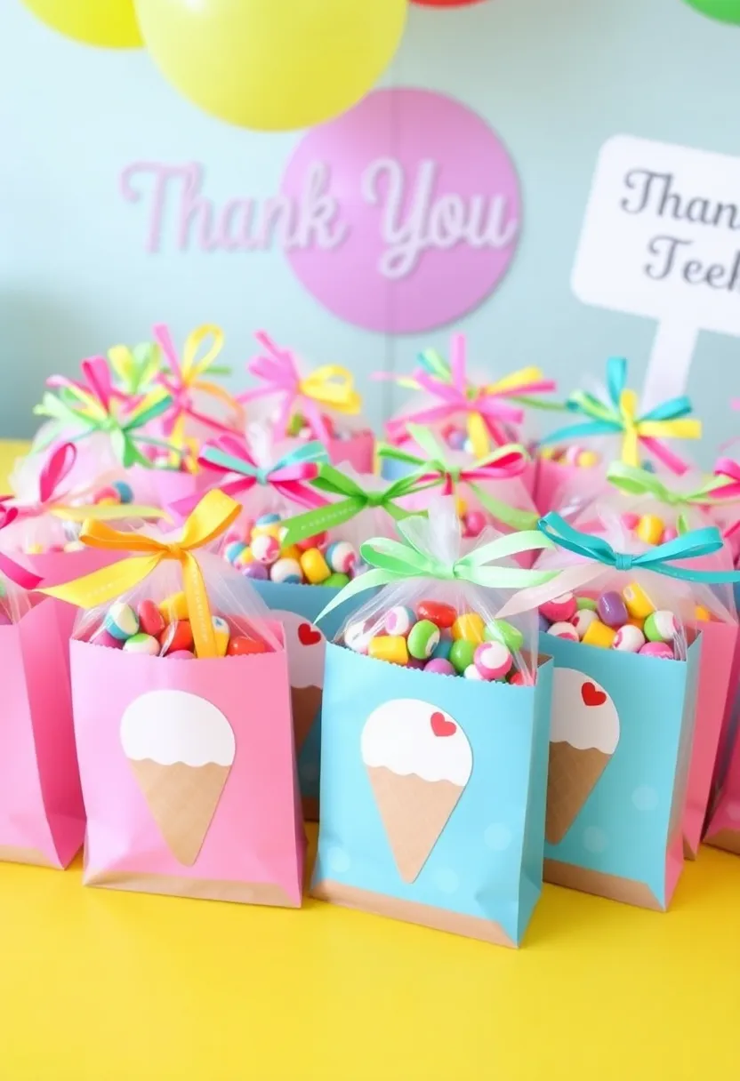 21 Colorful Ice Cream Birthday Decorations That Will Make Your Child's Day Unforgettable! - 10. Ice Cream-Themed Party Favors