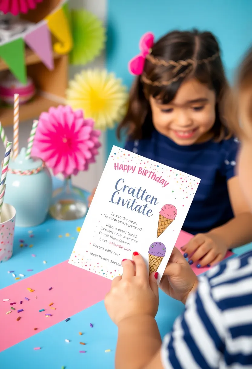 21 Colorful Ice Cream Birthday Decorations That Will Make Your Child's Day Unforgettable! - 13. Ice Cream-Themed Invitations