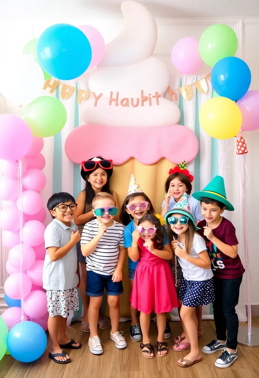 21 Colorful Ice Cream Birthday Decorations That Will Make Your Child's Day Unforgettable! - 5. Ice Cream Cone Photo Booth