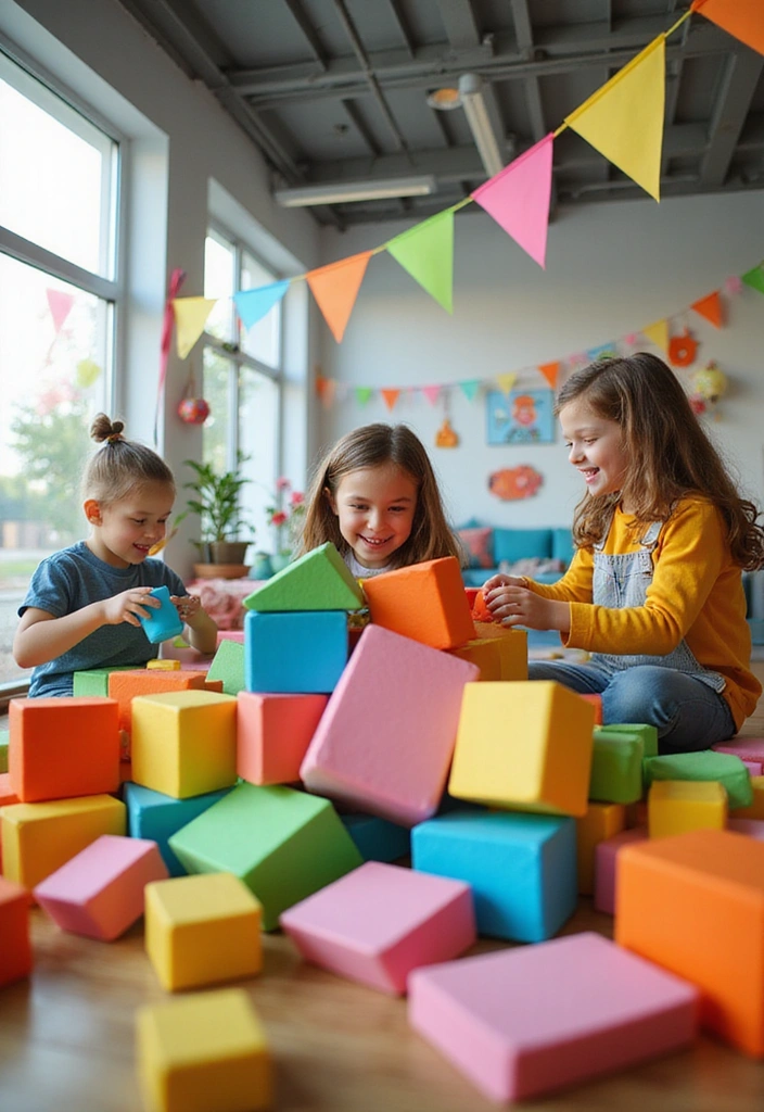 21 Construction Theme Birthday Party Ideas That'll Make You the Coolest Parent! - 16. DIY Construction Block Building
