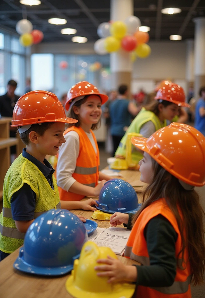 21 Construction Theme Birthday Party Ideas That'll Make You the Coolest Parent! - 19. Safety Gear Dress-Up Station