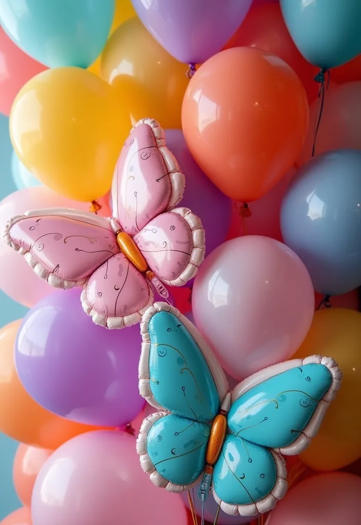 20 Magical Butterfly Themed Birthday Party Ideas That Will Make You Flutter with Joy! - 7. Butterfly Balloons