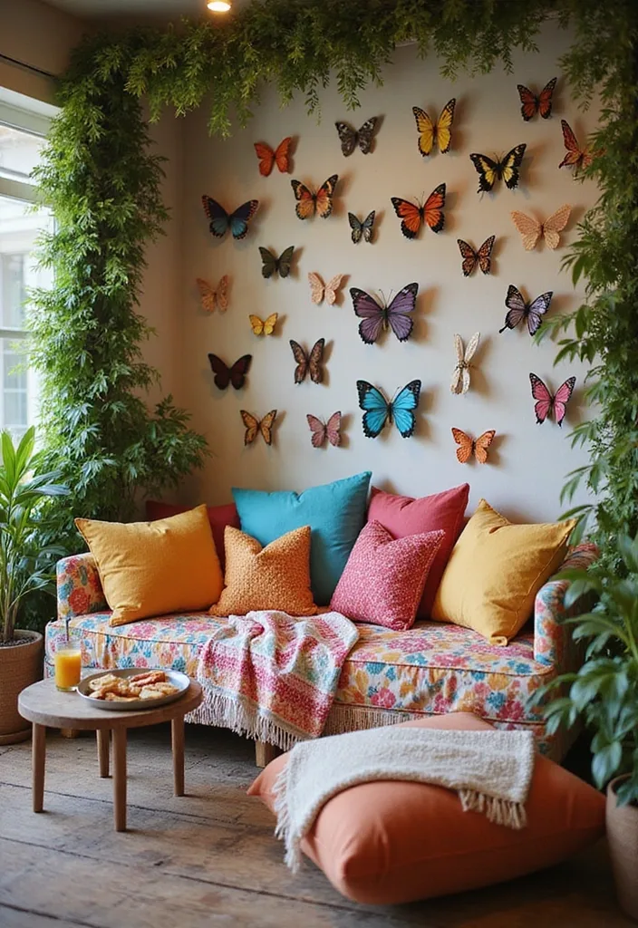 20 Magical Butterfly Themed Birthday Party Ideas That Will Make You Flutter with Joy! - 6. Butterfly Sitting Area