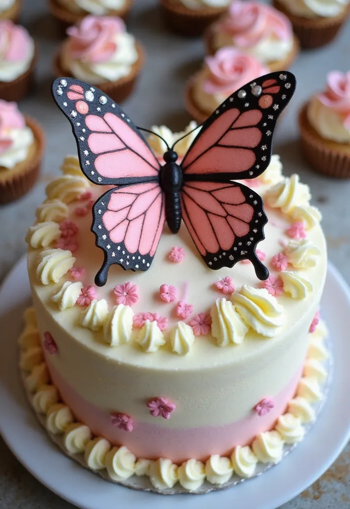 20 Magical Butterfly Themed Birthday Party Ideas That Will Make You Flutter with Joy! - 16. Butterfly Cake Topper