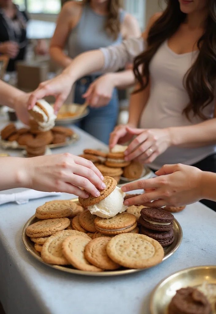 21 Ice Cream Bar Party Ideas That Will Make Your Guests Scream for More! - 8. Ice Cream Sandwich Bar