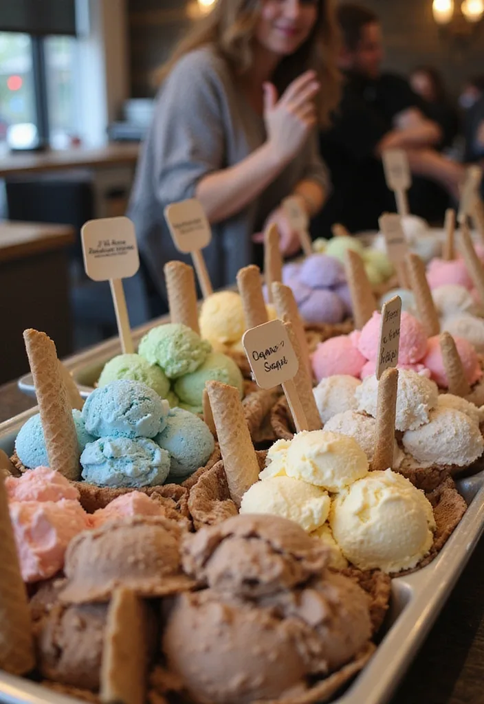 21 Ice Cream Bar Party Ideas That Will Make Your Guests Scream for More! - 6. Themed Ice Cream Scoops