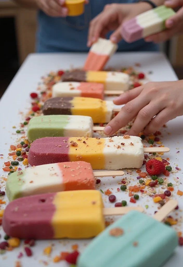 21 Ice Cream Bar Party Ideas That Will Make Your Guests Scream for More! - 9. Ice Cream Popsicles