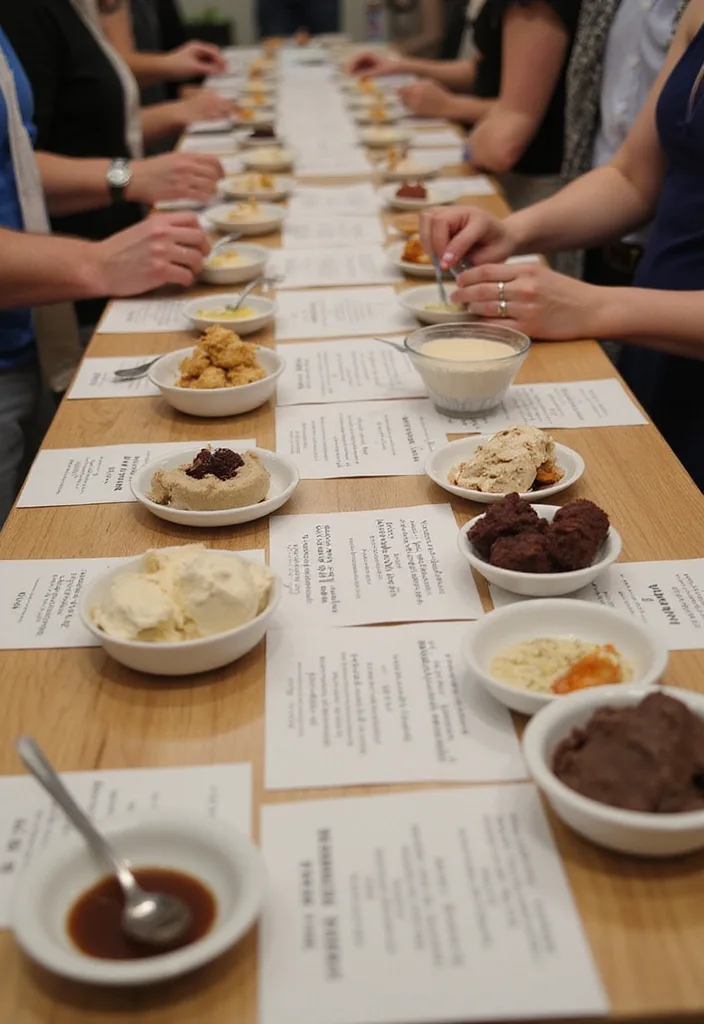 21 Ice Cream Bar Party Ideas That Will Make Your Guests Scream for More! - 17. Ice Cream Tasting Station