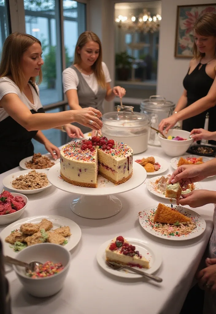 21 Ice Cream Bar Party Ideas That Will Make Your Guests Scream for More! - 12. Ice Cream Cake Station