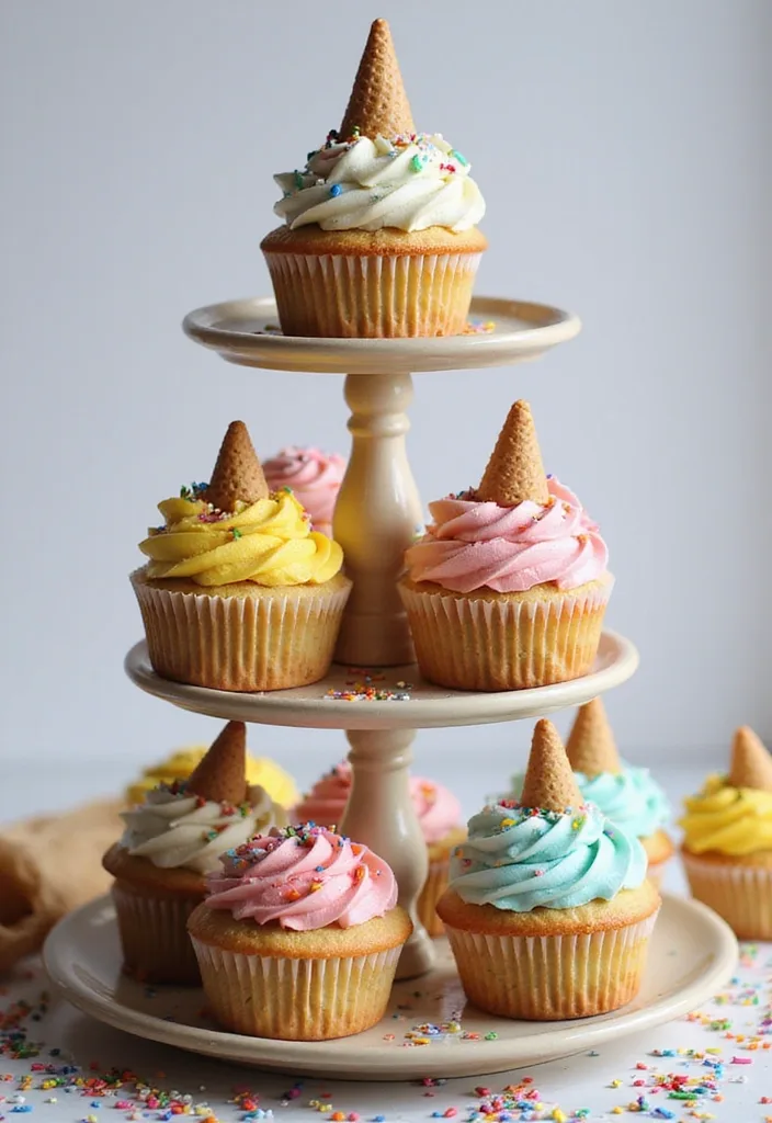 21 Ice Cream Birthday Party Ideas That Will Make Your Child's Day Unforgettable! - 2. Ice Cream Cupcakes