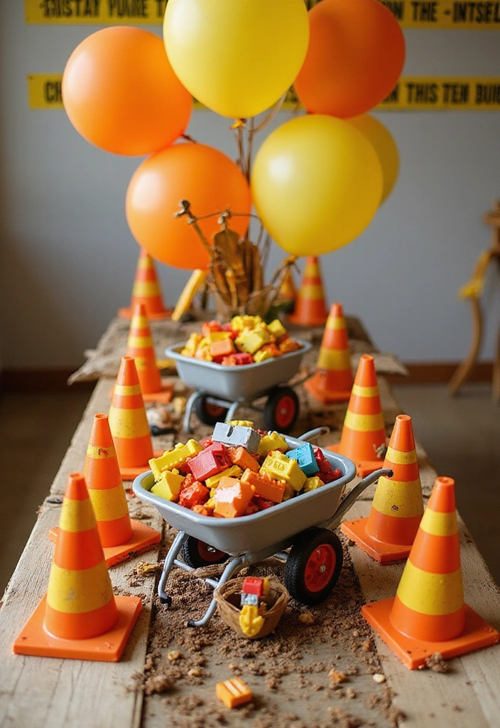 21 Construction Birthday Party Ideas That Will Make Your Child’s Day Unforgettable! - 2. DIY Construction Zone Decorations