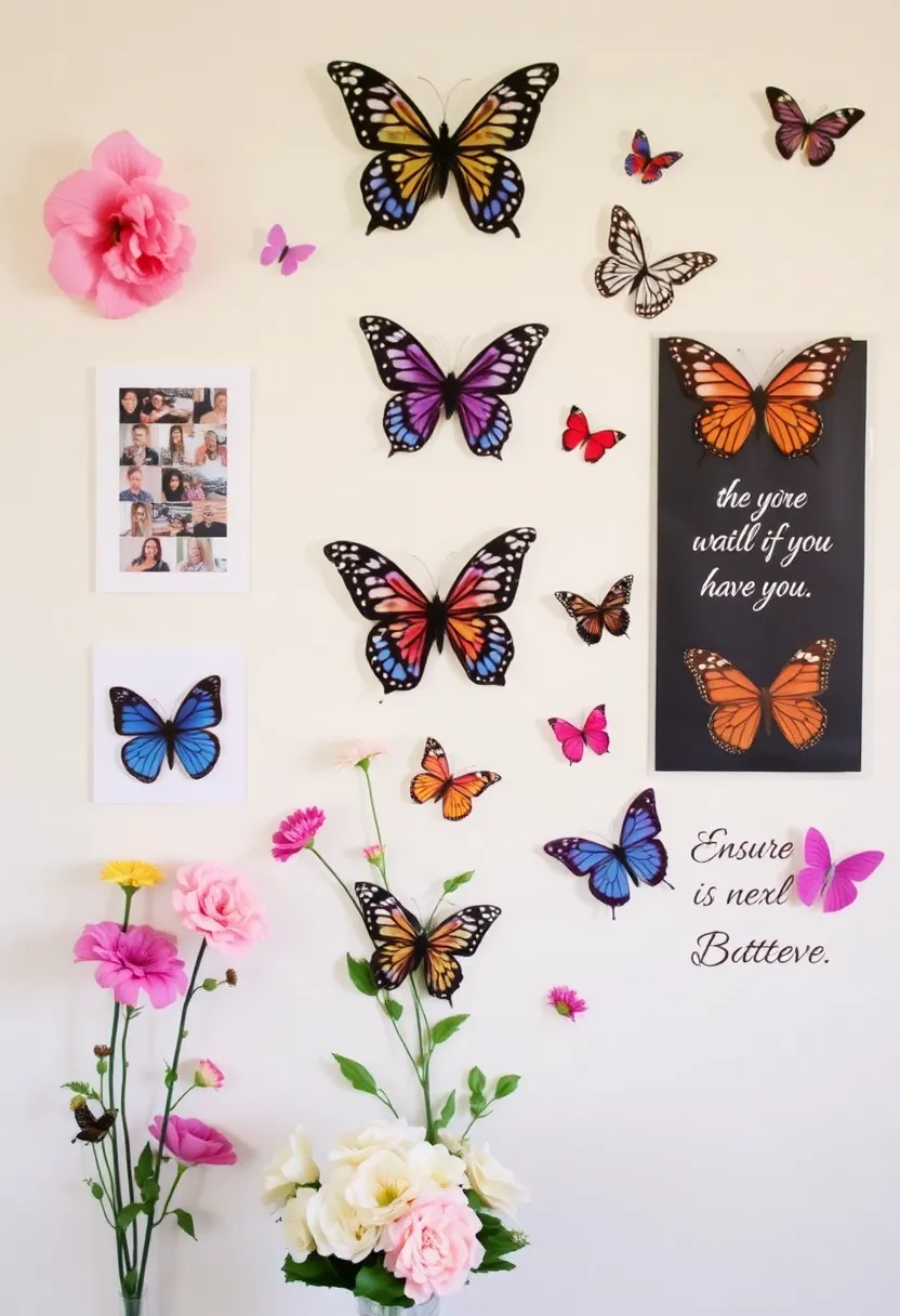 21 Butterfly Party Inspirations That Will Make Your Celebration Fly High! - 20. Butterfly-Themed Wall Art