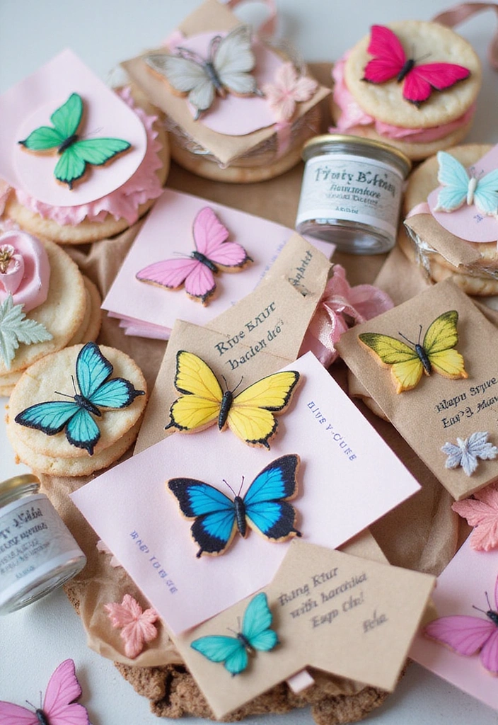 21 Butterfly Party Inspirations That Will Make Your Celebration Fly High! - 5. Colorful Butterfly Party Favors