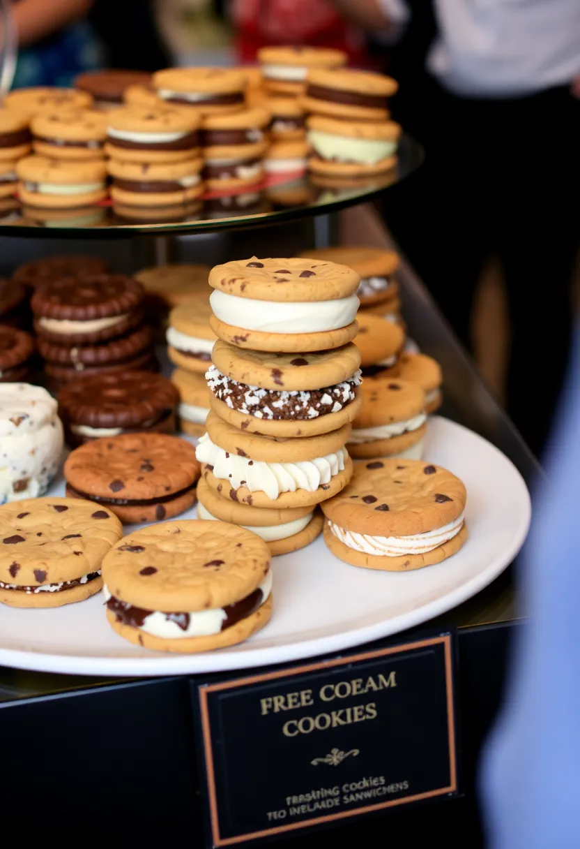 21 Ice Cream Party Ideas That Will Have Everyone Talking (Don't Miss #8!) - 8. Ice Cream Cookie Sandwiches