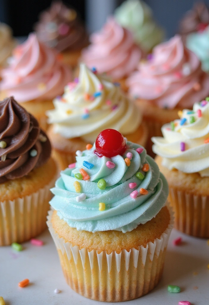 21 Ice Cream Party Ideas That Will Have Everyone Talking (Don't Miss #8!) - 3. Ice Cream Cupcake Combination