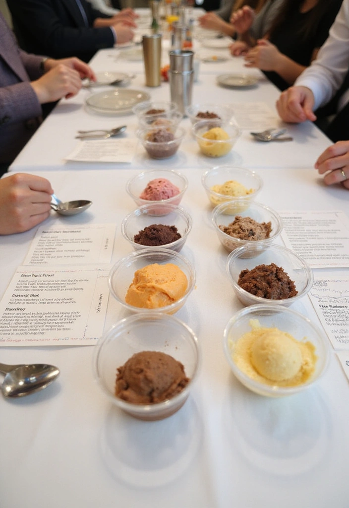 21 Ice Cream Party Ideas That Will Have Everyone Talking (Don't Miss #8!) - 5. Ice Cream Tasting Flight