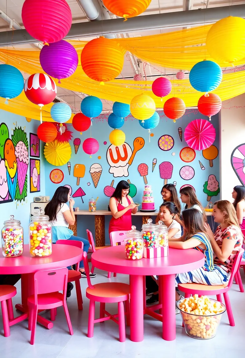 21 Ice Cream Party Ideas That Will Have Everyone Talking (Don't Miss #8!) - 12. Ice Cream Pop Art Decor