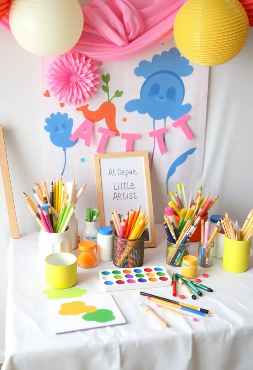 21 Creative Baby Shower Themes That Will Have Everyone Talking (Wait Until You See #5!) - 13. Little Artist