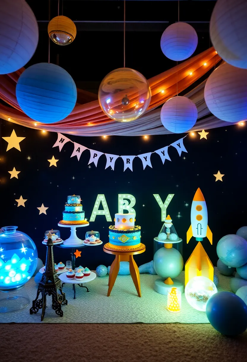 21 Creative Baby Shower Themes That Will Have Everyone Talking (Wait Until You See #5!) - 10. Space Odyssey