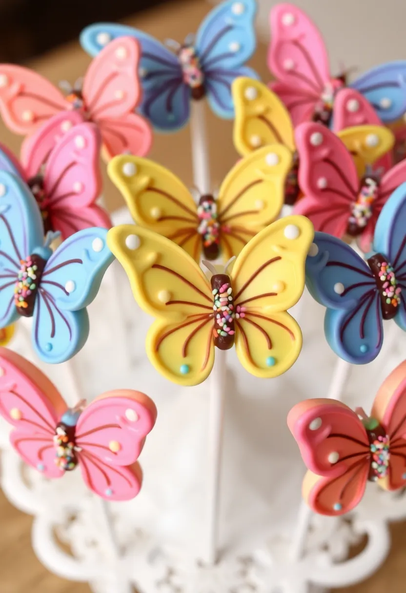 21 Butterfly Party Inspirations That Will Make Your Celebration Fly High! - 14. Butterfly Cake Pops