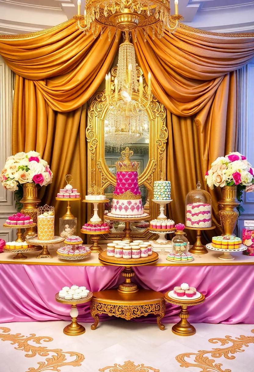 21 Enchanting Princess Birthday Party Ideas That Will Make Her Feel Like Royalty! - 19. Royal Dessert Table