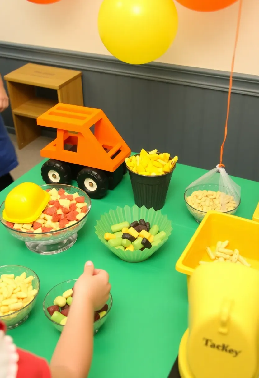 21 Construction Birthday Party Ideas That Will Make Your Child’s Day Unforgettable! - 10. Construction Zone Snack Station
